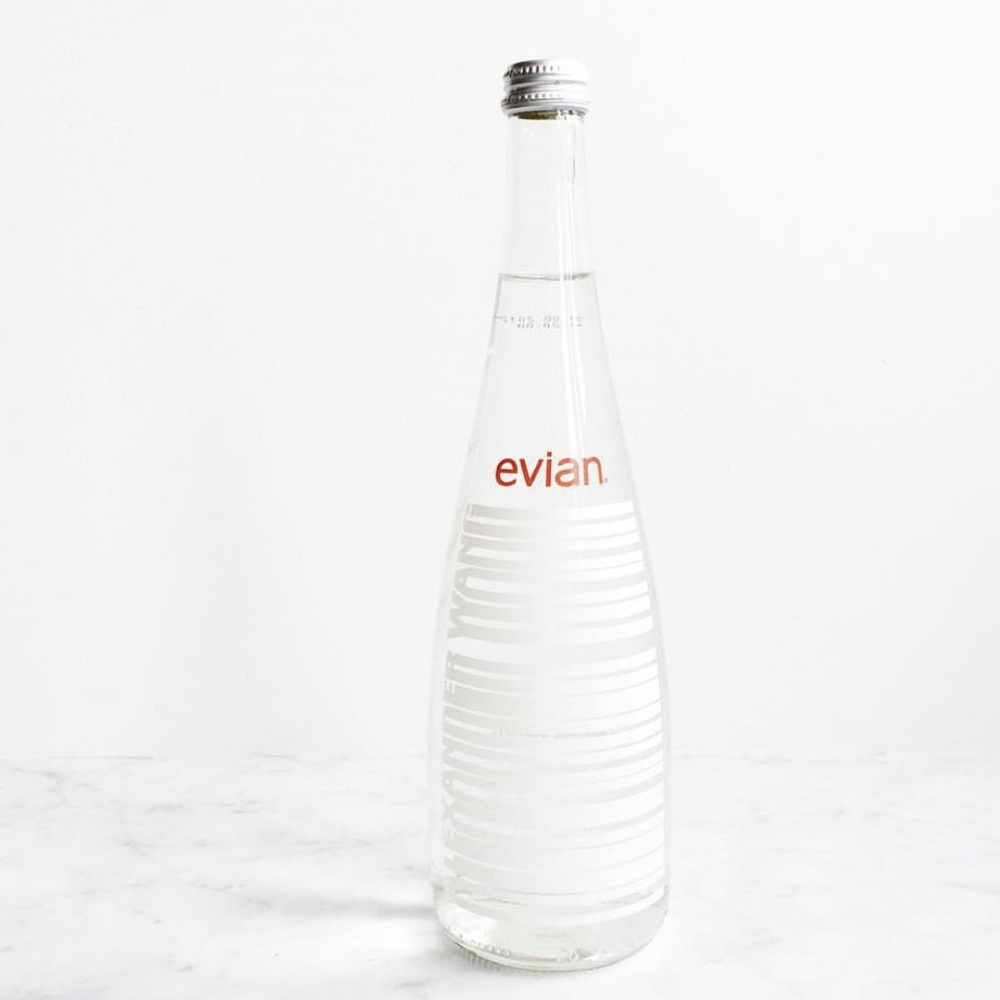 Evian x Alexander Wang 2016 Limited Edition Water Bottle color White NEW!!
